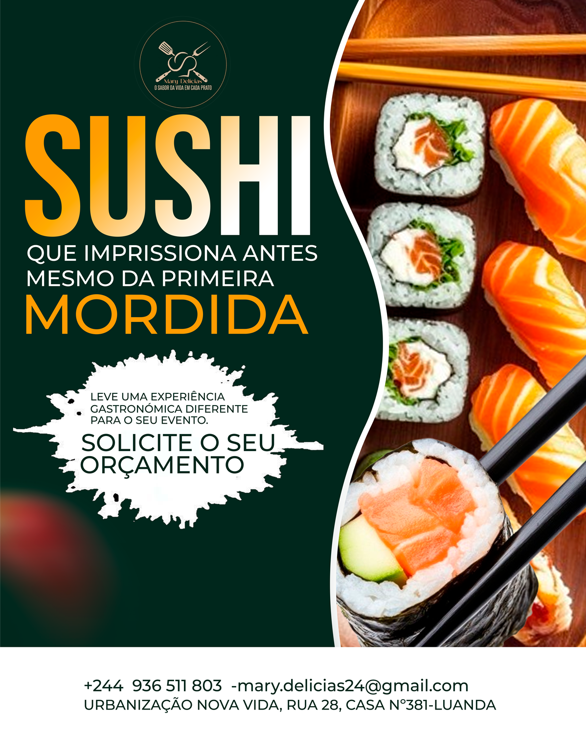 Cartaz completo — Sushi que impressiona
